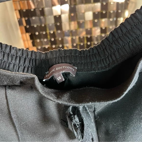 Classic Edition Black Business Casual Trousers w Drawstring Waist Size Large - Picture 5 of 6